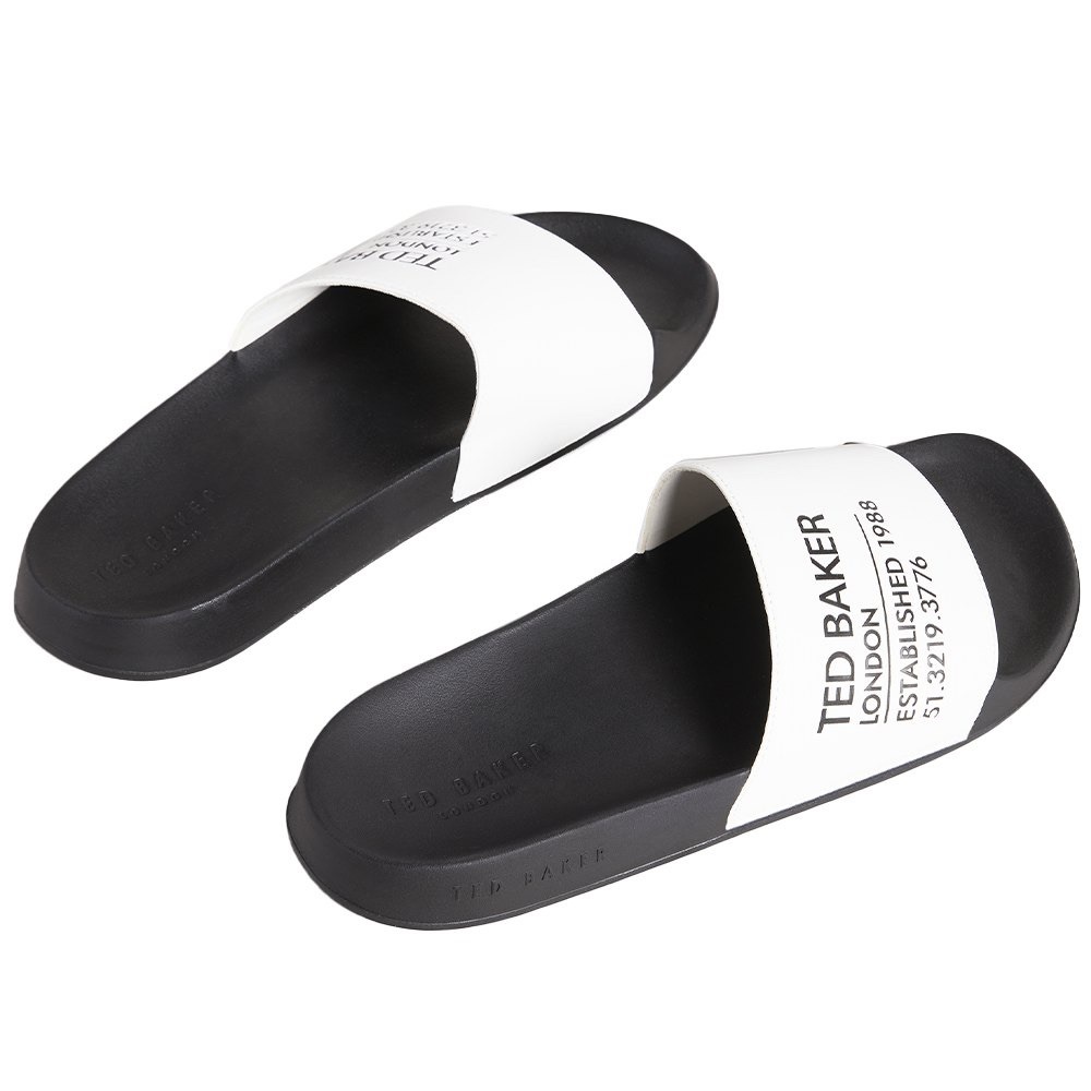 UNISEX STYLE Ted Baker Aziell Ted Branded Pool Slide Women’s 9, Men’s 7.5